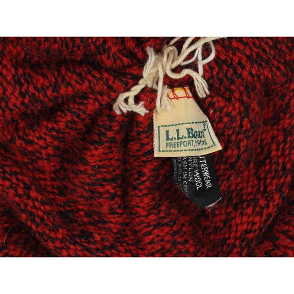 Vintage L.L. Bean Husky Beanie Knit Winter Cap Pom Pom - Picture 4 of 6